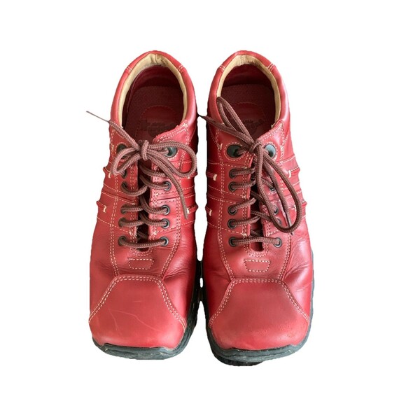 Men's DR. MARTENS 8A99 RED RARE Leather Lace up Oxford Air Cushion Shoe Size 7 - Picture 5 of 15